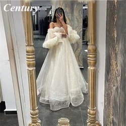 Customized Charming Sparkly Evening Gown Tulle Ruffles Appliques Prom Dresses See Through Long Evening Wedding Party Dresses