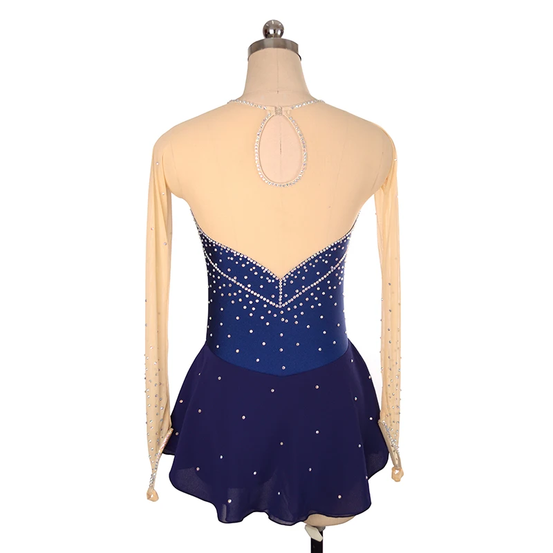 Girls' Gymnastics Dance Stage Skating AB Shiny Rhinestone Dress Figure Skating Competition Children's Clothing Customization