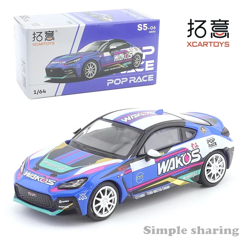 XCARTOYS POStore ACE-Modèle de voiture en alliage moulé sous pression, jouet pour enfants, Wakos, cadeau de Noël pour garçons, GR86, 1/64