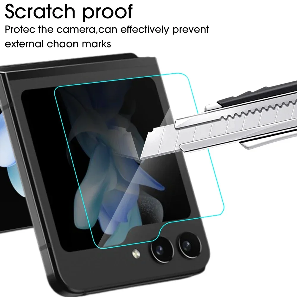 For Samsung Galaxy Z Flip 5 Flip5 5G Camera & Outer Screen Protector HD Clear Anti Scratch Protective Films Tempered Glass