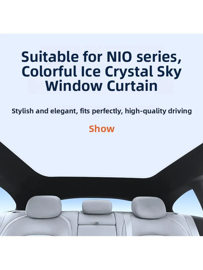 

Ice Crystal Window Shade Curtain for Nio EC6 EC7 ET5T Travel Edition ET7 Home Textile Accessories DIY Sewing