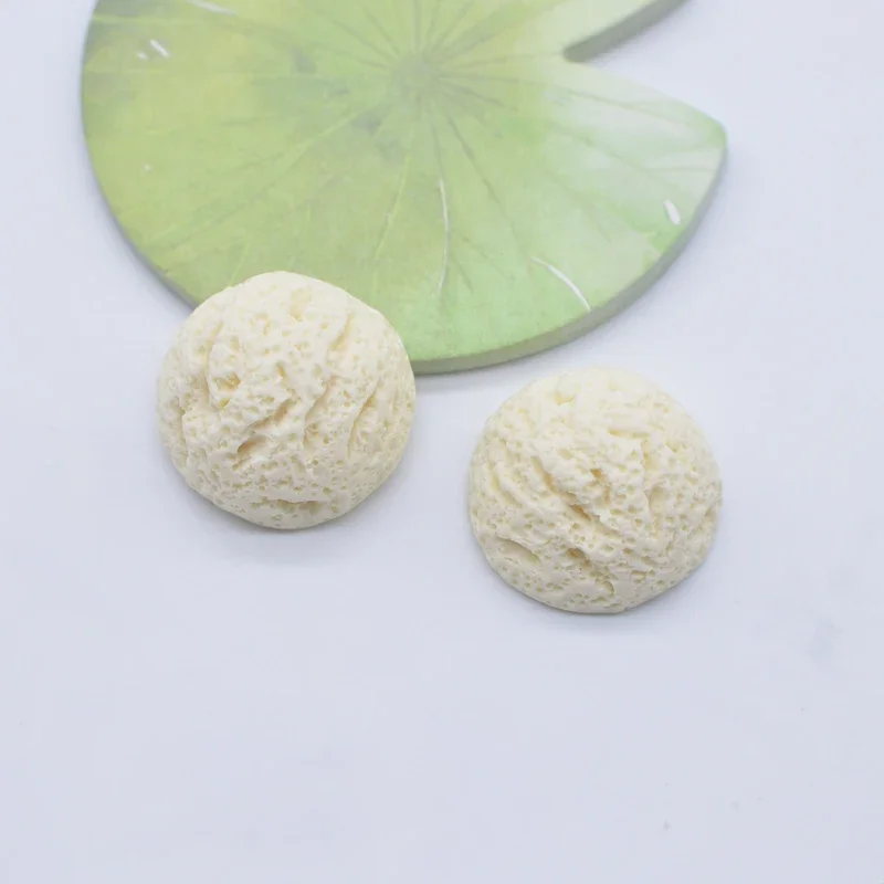 20Pcs 10mm Ice Cream Ball Resin Simulation Food Home Decor Brooch Refrigerator Magnet DIY Crafts Phone Case Accessories