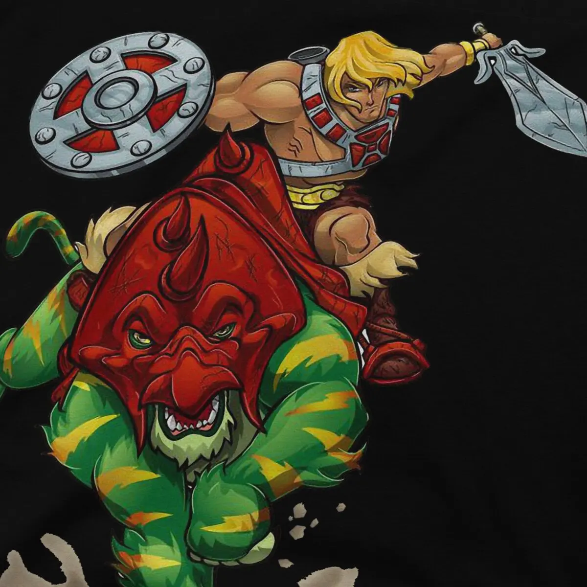 Battlecat He Man Masters Of The Universe T Shirt Punk O-Neck TShirt Polyester Tops