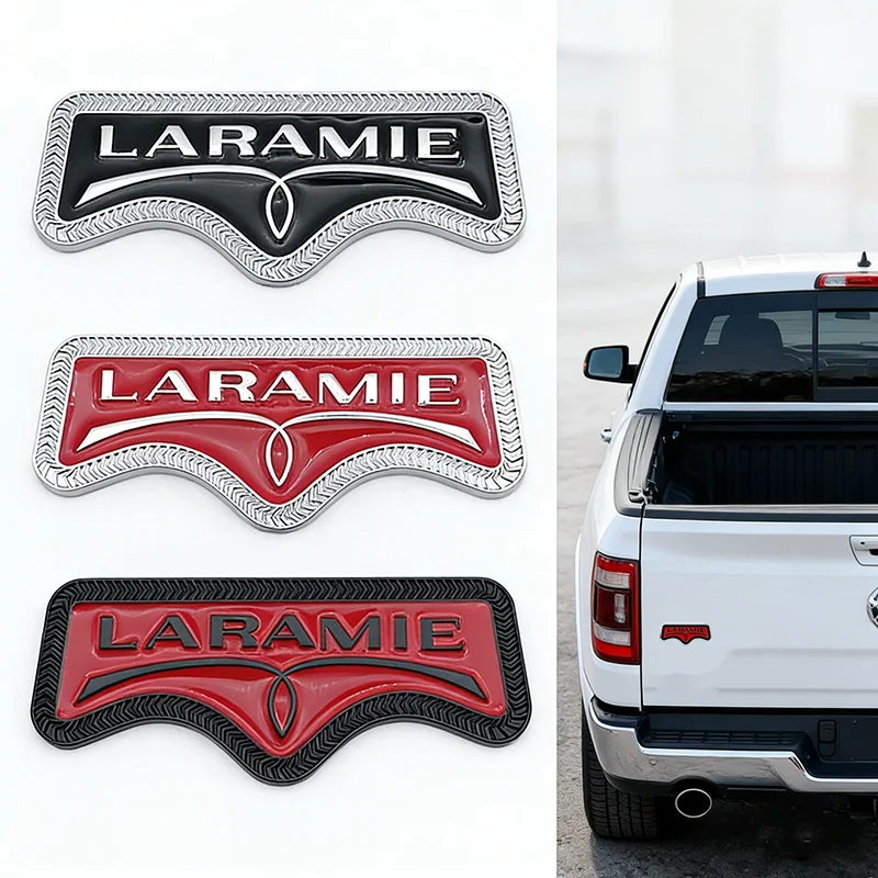Emblemas Laterales de Aleación para Carrocería de 4.3*11cm, Adhesivos para Maletero Trasero, Logotipo Dodge LARAMIE, Ram 1500, Caliber, Jcuv, Challenger
