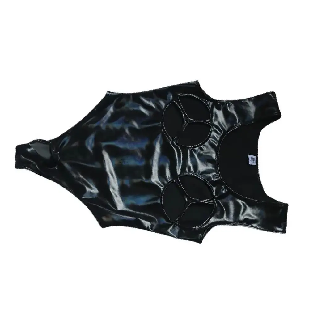 

Men Tank Top Penile Sleeve Adult VVest Dazzling Black One-Piece Top T-Crotch Underwear Sexy Teasing Revealing Buttocks Bodysuit