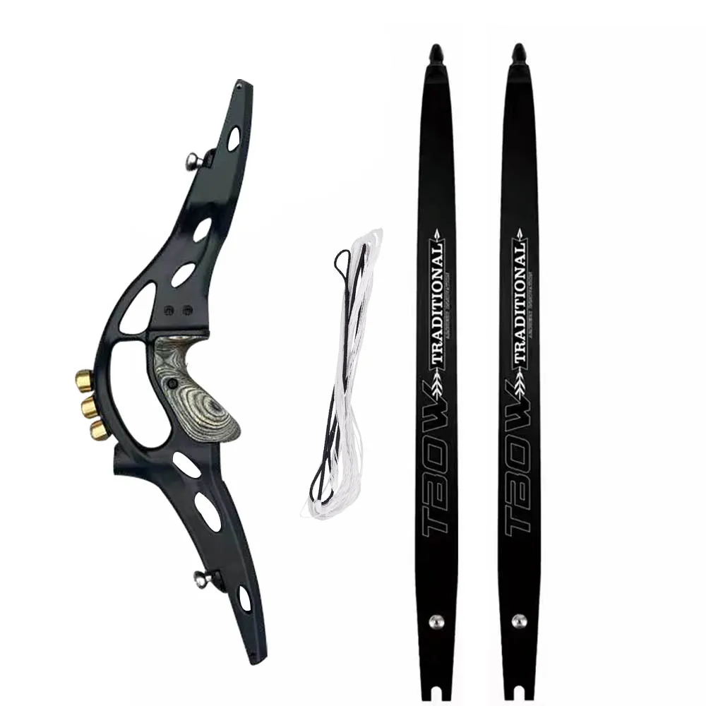 Target Training  JUNXING Recurve Bow Limbs Bow Accessories 25-60lbs Bow Riser ILF Interface Outdoor Shooting Hunting