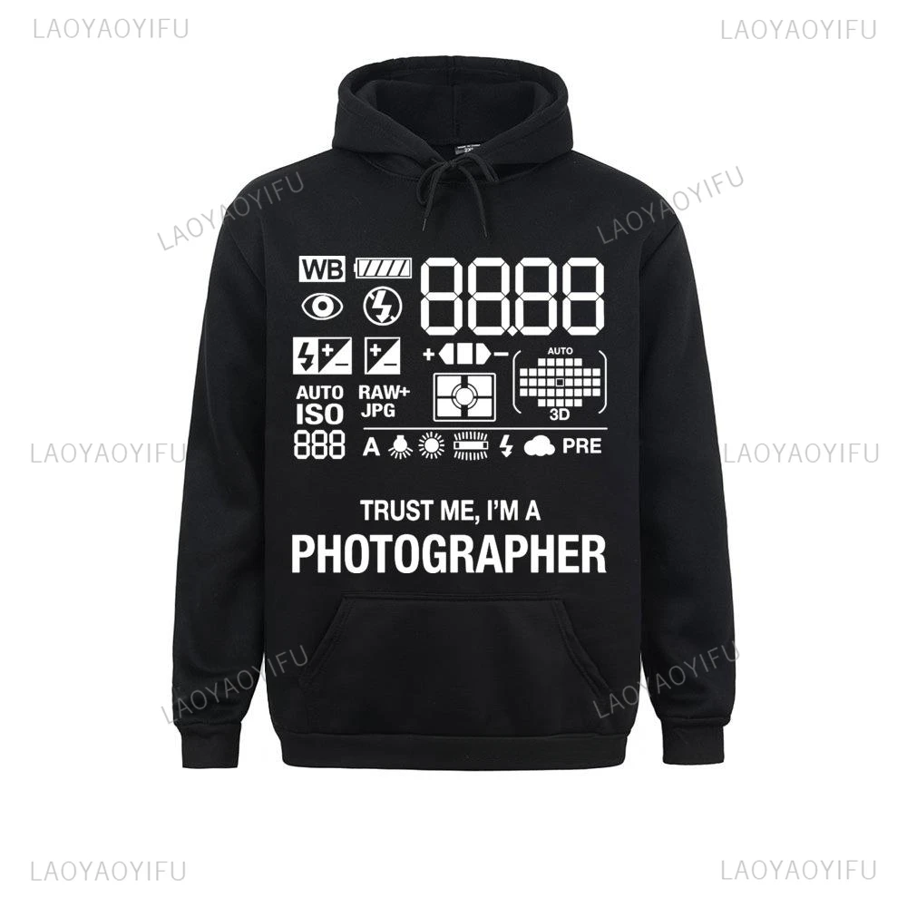 

Unique Sportswear Photographer Men Hoodies Camera Coats Long Sleeve Women Photography Gift Vintage Letters Keep Warm Pullover