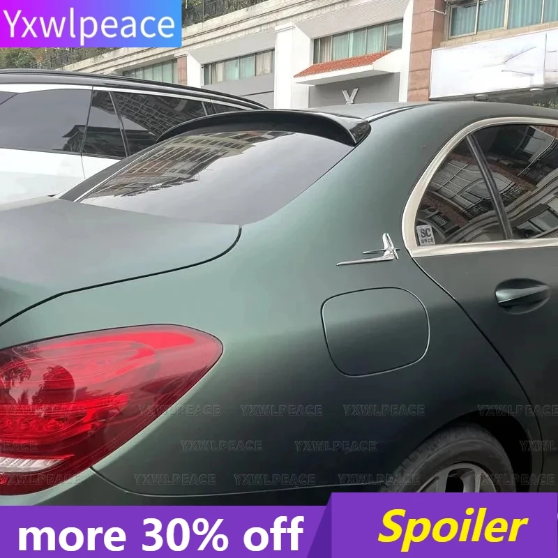 

For Mercedes W205 Spoiler 4door Sedan C63 C180 C200 C260 2014-2019 ABS Plastic Rear Window Roof Spoiler Car Accessories