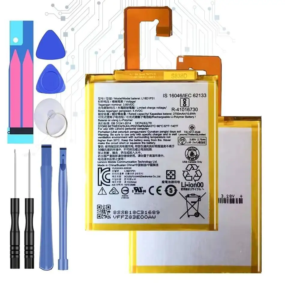 

L18D1P31 Tablet Battery 2750Mah For Lenovo Tab E7 TB-7104F Stable Safe