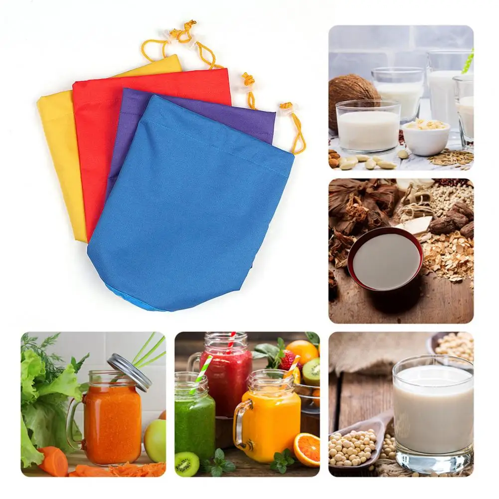 Simple Operation Filter Bag Filter Bag for Easy 4pcs 1-gallon Nylon Filter Bags with Drawstrings Reusable Herbal for Brewing