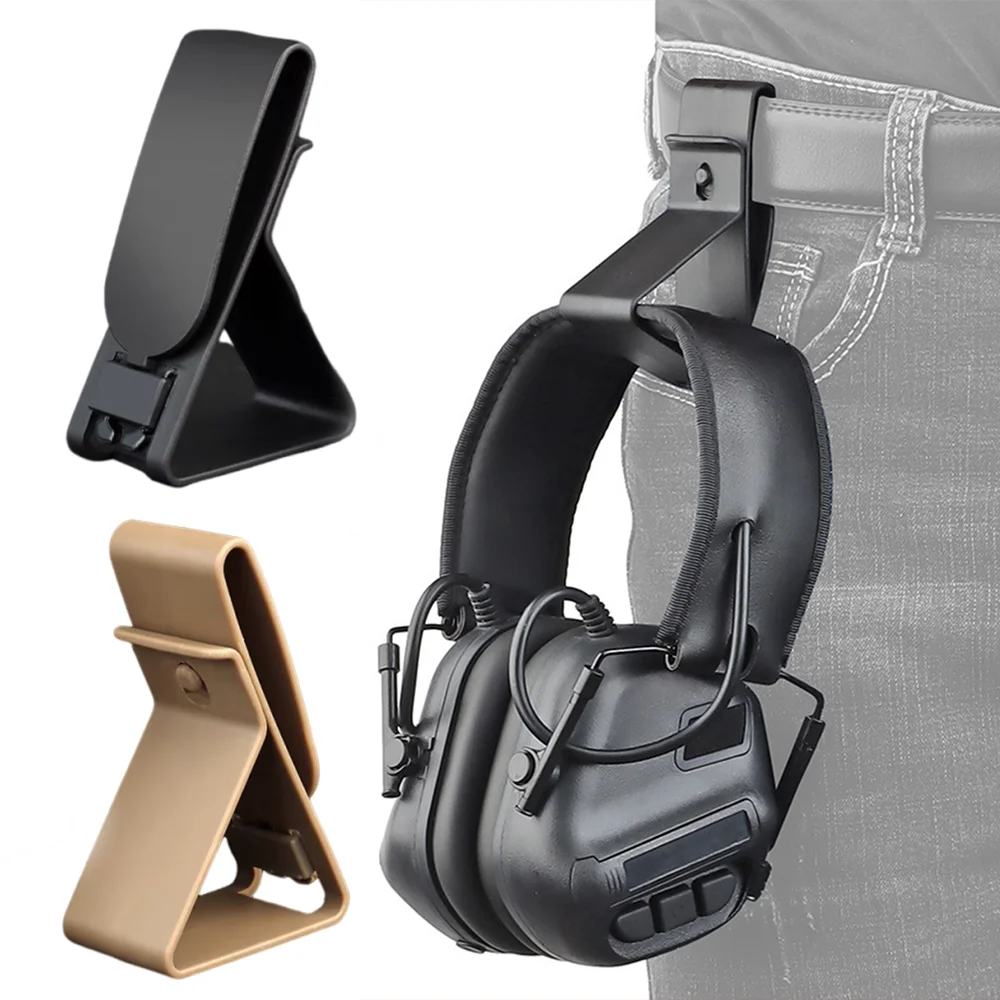 

Tactical Headset Hang Buckle Quick Release Clip Belt Hook Hunting Shooting Phone Holder Molle Accessories Fit for Width ≤7cm