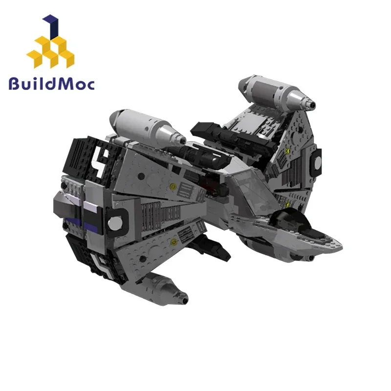 BuildMOC Space Airship Fighter Building Blocks Set For The Last Starfighter-Gunstar Spaceship Star Vehicle Bricks Children Toys