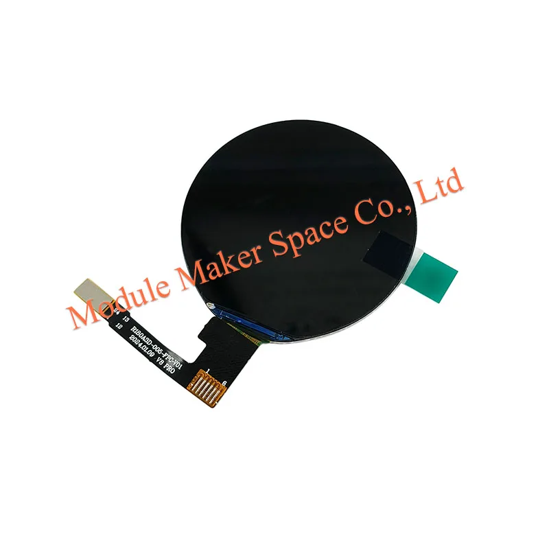 Layar LCD TFT Bundar 1,8 inci dengan Tombol Putar, Mendukung Resolusi 360x360 IPS Full View, Driver ST77916, Antarmuka QSPI, FPC 24-pin