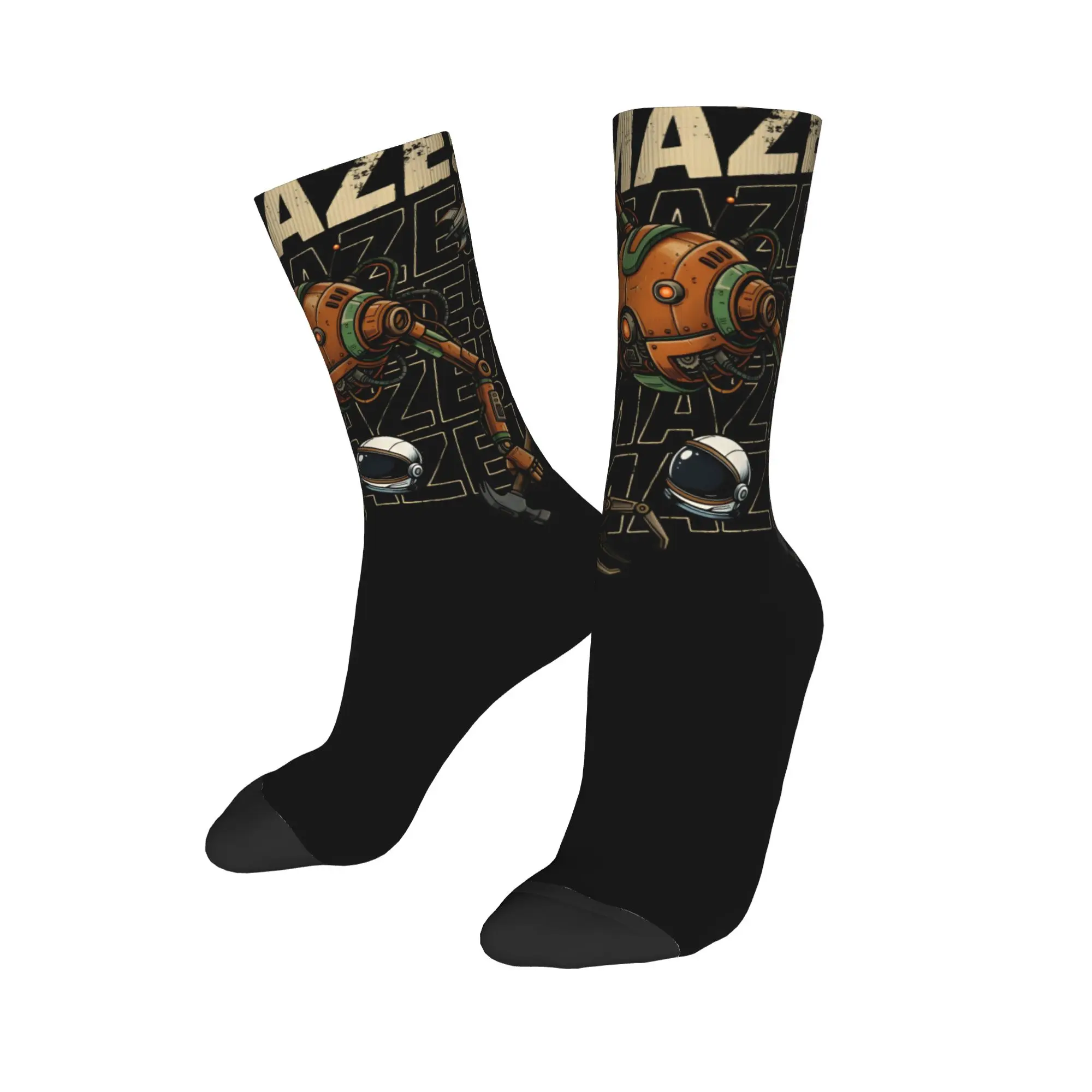 Amaze Robot Project Hail Mary Sci Fi Space Socks Men's Women's Socks Hip Hop Spring Summer Autumn Winter Middle Tube Socks Gift