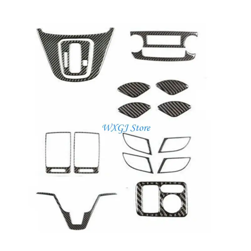 

37JE Full Interior Moulding Kits Stylish Carbon Fibre Sticker Easy Install for 07-11