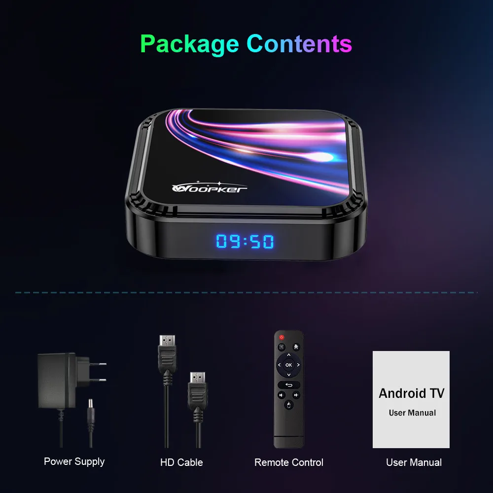 Woopker Android 13 TV Box K52 Rockchip RK3528 4GB 64GB 32GB Support 8K Smart TVBox Wifi6 BT5.0 2G 16G Global Edition Set Top Box