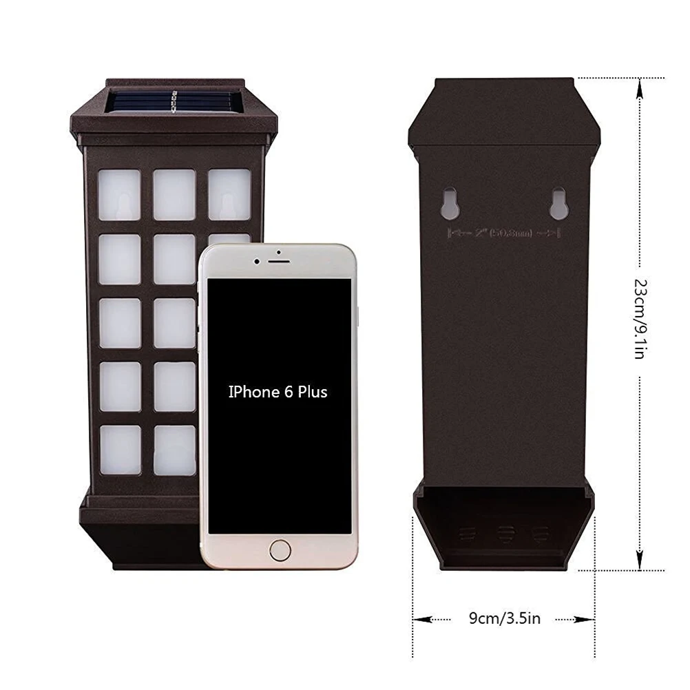 

【】Solar Wall Outdoor Waterproof Wall Light Energy-Saving Led Garden Lights Auto Sensor High Brightness Solar Path