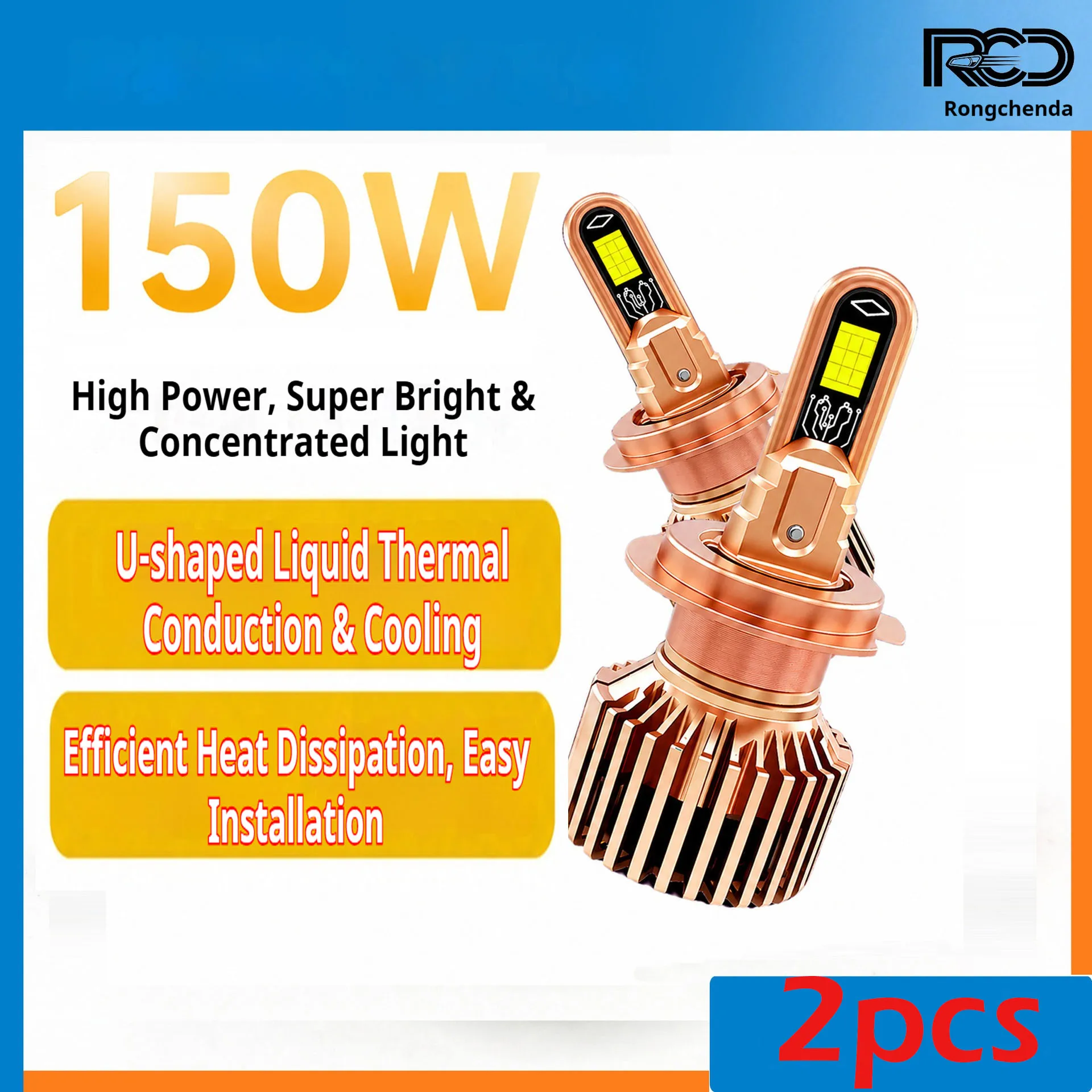 

Car Headlights with Rapid Heat Dissipation Ultra-Bright U-Shaped Tube Mini 12V H4 High-Beam Bulbs for Sedans Car Accessories