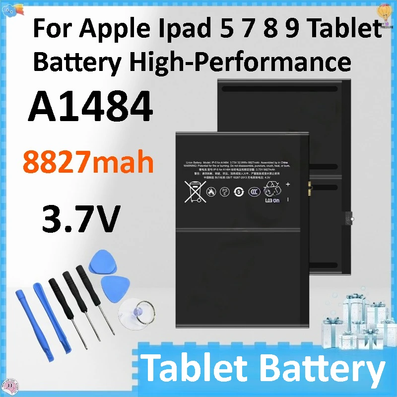 New 8277mah 3.7V A1484  Battery for Apple Ipad 5 7 8 9 Tablet Battery High-Performance