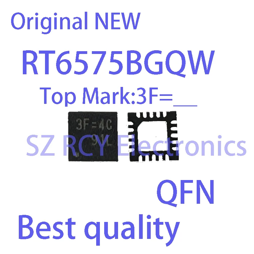 (5 PCS)NEW RT6575BGQW RT6575B Top Mark 3F= QFN Chipset