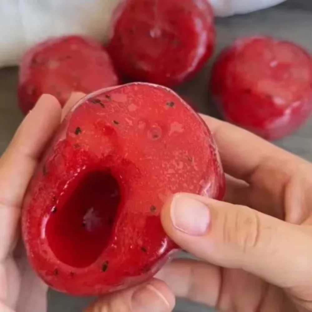 Handmade Watermelon Slushy Squishy Toy Soft Slow Rebound Stress Relief ADHD Squeeze Toy Realistic Fruit Model Adult Gift