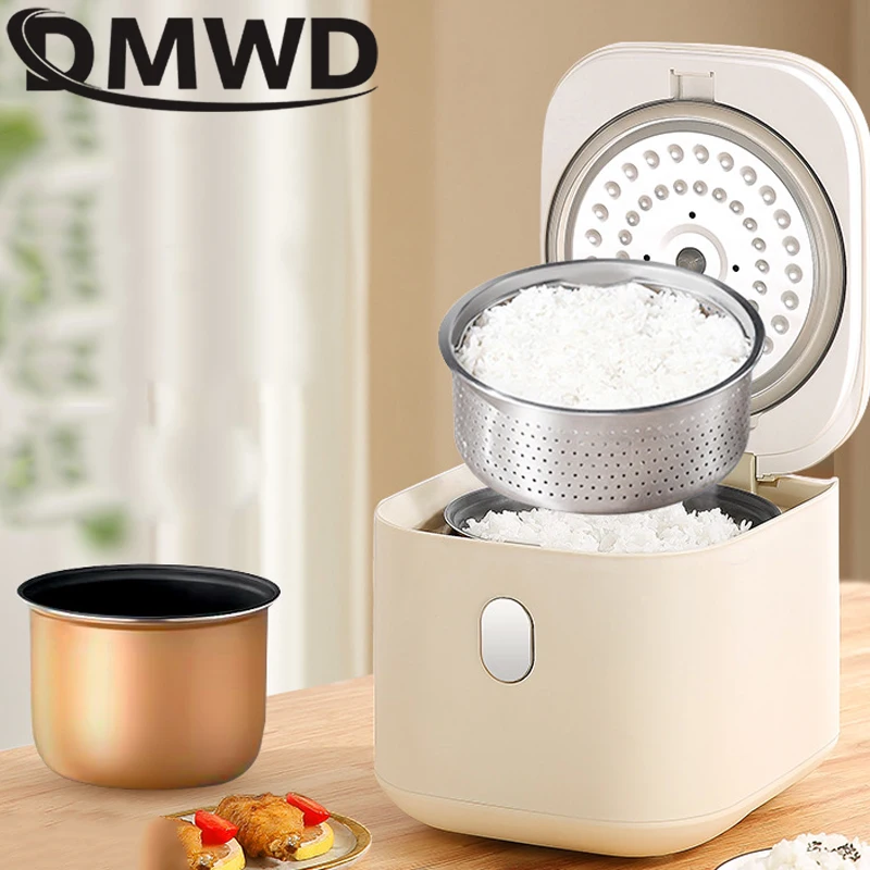 Low Sugar Electric Rice Cooker Stainless Steel Food Steamer Meal Warmer Soup Porridge Stew Cooking Hot Pot Stir-Fry Pan Roaster