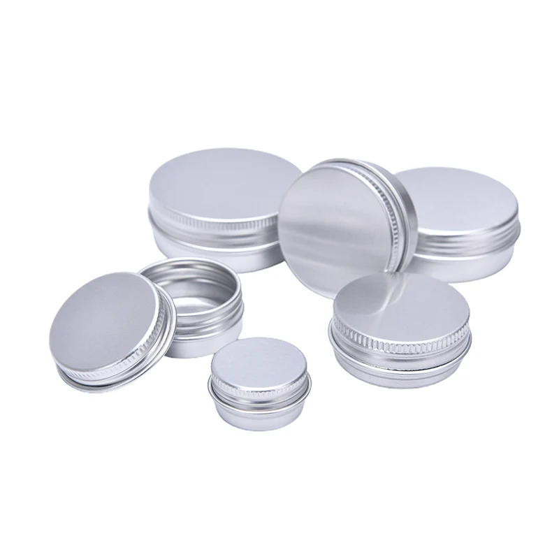 Caja de aluminio para guardar pastillas, Mini frascos vacíos de Metal con sello delicado, organizador de medicina, 5 piezas, 5ml, 10ml, 15ml, 20ml,