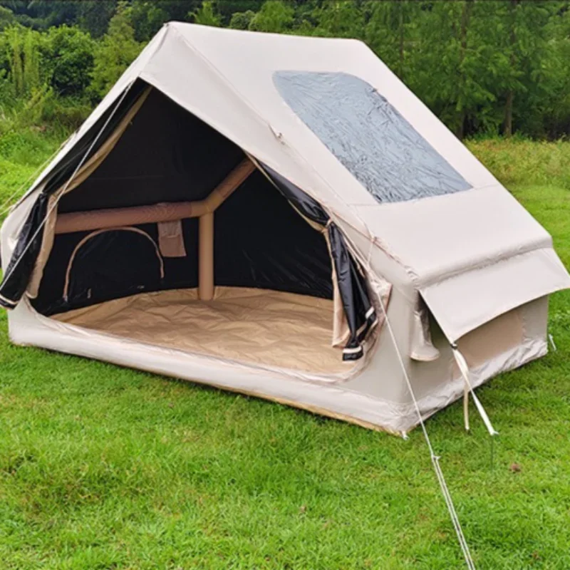 Automatic Inflatable Camping Tent Rain Protection Outdoor Tent Black Coated Thick Warm Tents Travel Hiking Camping Equipment