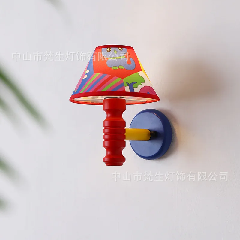 

DD Vintage Children's Room Bedroom Bedside Lamp Living Room Ambient Light Medieval Oil Painting Art Style Lighting Fixture