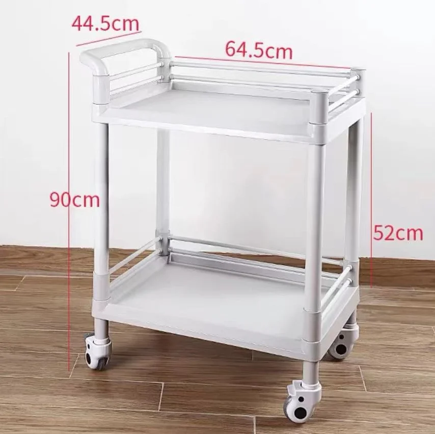 Hospital furniture ABS Blue Moving Medicine Cart Medical Trolley