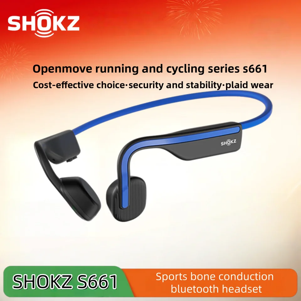 SHOKZ S661 OpenMove Bone Conduction Headphones, Bluetooth Open-Ear