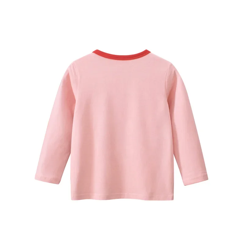 Children\'s Long Sleeved T-shirt 2024 Autumn Girls T Shirt Strawberry Cotton Cartoon Top Kids Clothes Dropshipping