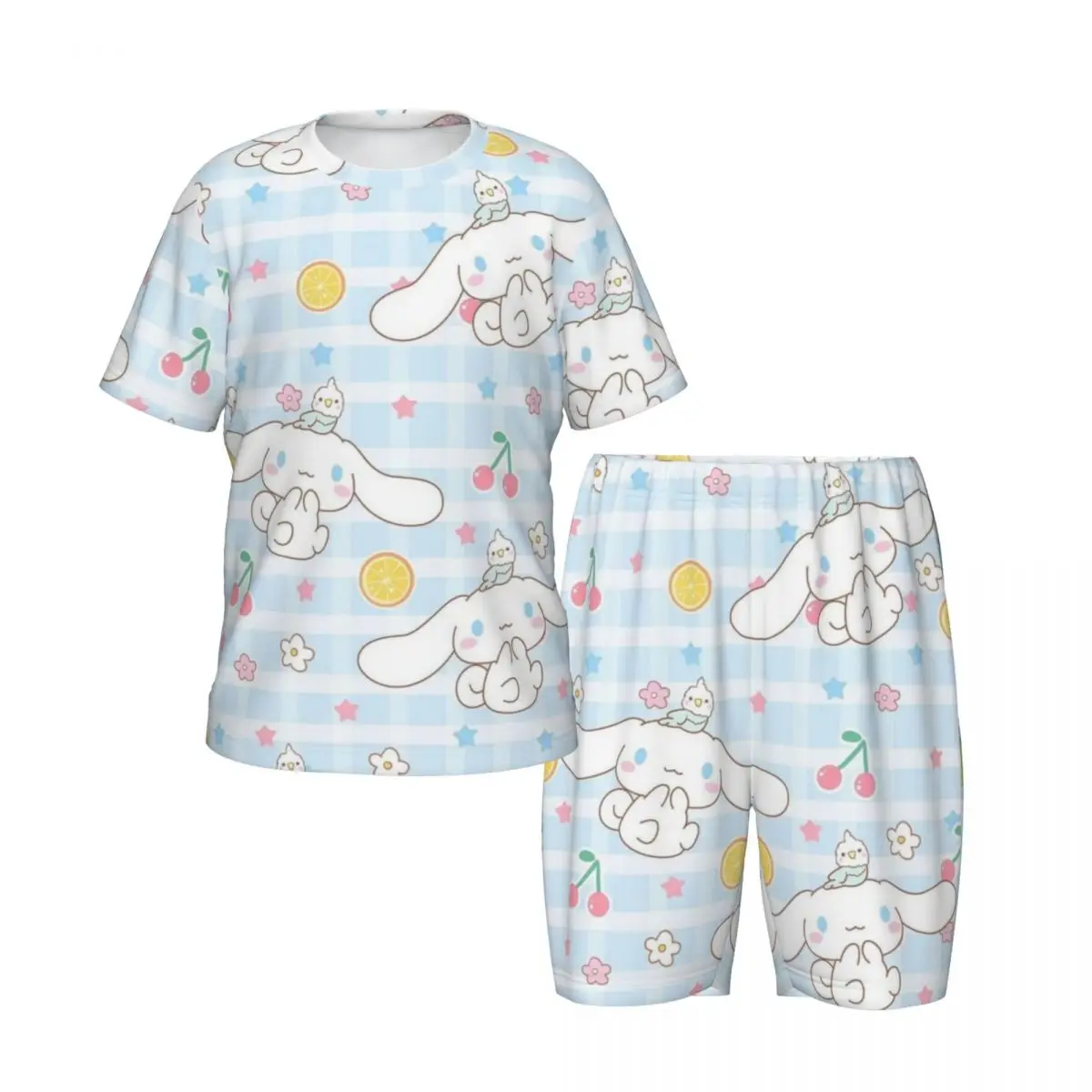 Sanrio Cinnamoroll New Summer Plus Size 4XL Pajamas Set for boys girls Nightwear