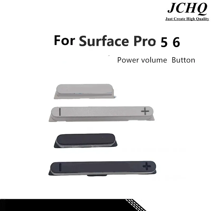 JCHQ สำหรับ Surface Pro 5 6ปุ่มปรับเสียงปุ่มด้านข้างสีดำและ Silver