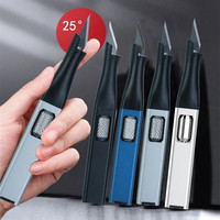 Pen-shaped DIY Aluminum Handle Carving Knife Comes with 5 Horseshoe Art Blades That Can Be Replaced by Yourself