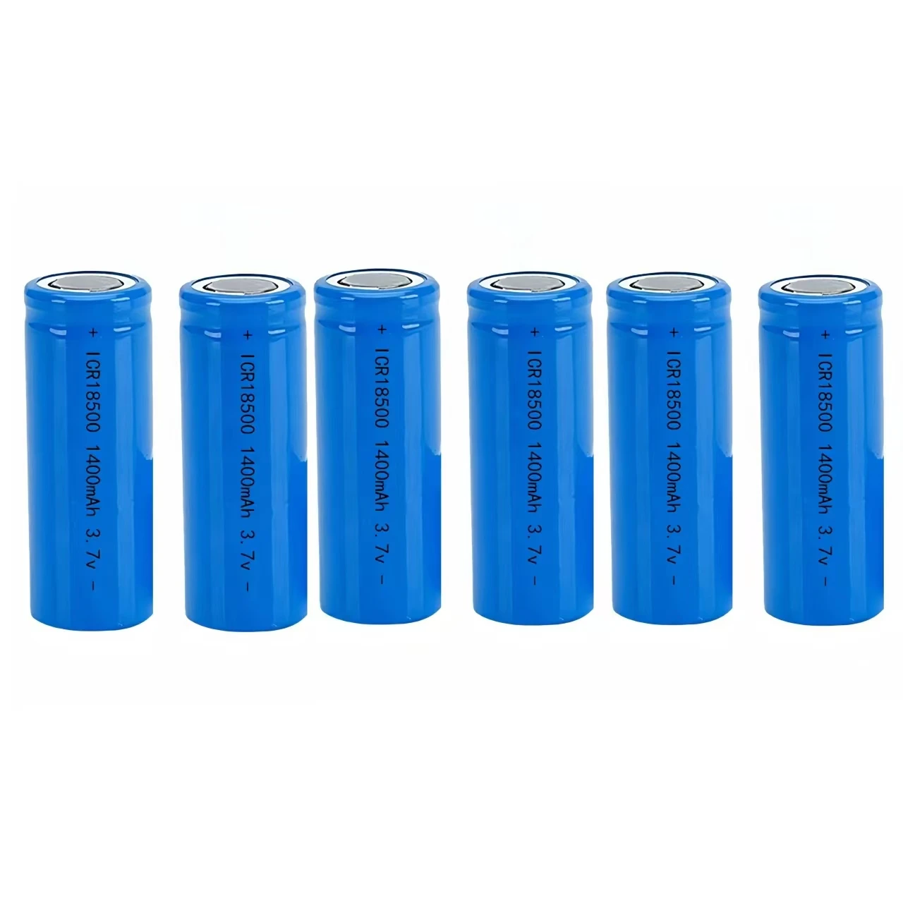 6pcs/lot 18500 rechargeable battery 1400mAh 3.7V rechargeable lithium ion for flashlight shaver