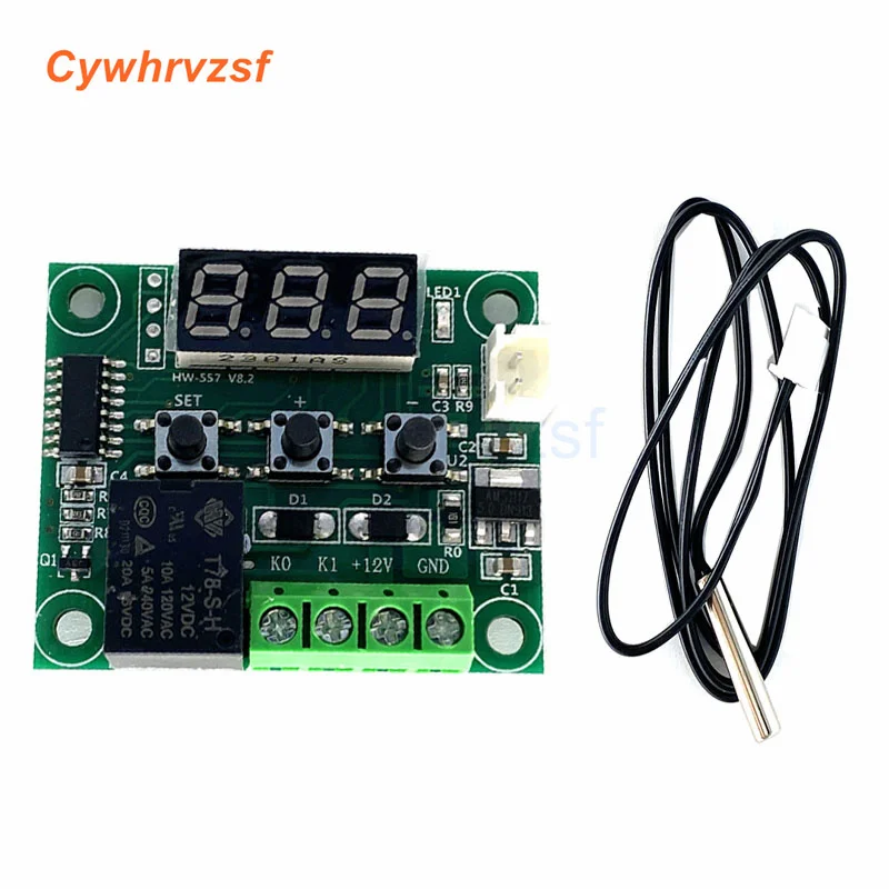 1PCS W1209 DC 12V Red/Blue heat cool temp thermostat temperature control switch temperature controller XH-W1209