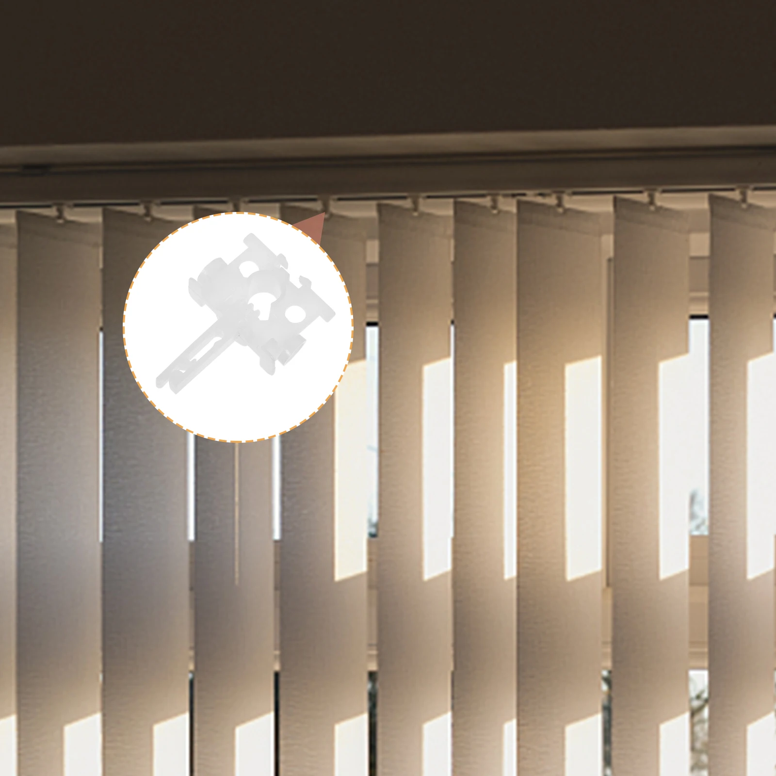 

12 Pcs Vertical Blind Carrier Replacement Plastic Repair Tool Blind Accessories Stem Parts Curtain Carriers Universal Size Fits