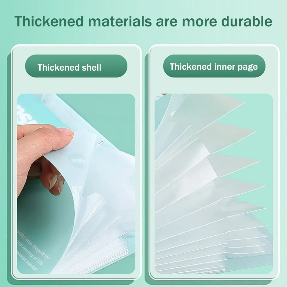 Portable Waterproof A4 File Folder Test Paper Storage 5/8/12 Pockets File Organizer PP Classified Storage Organ Bag Gift