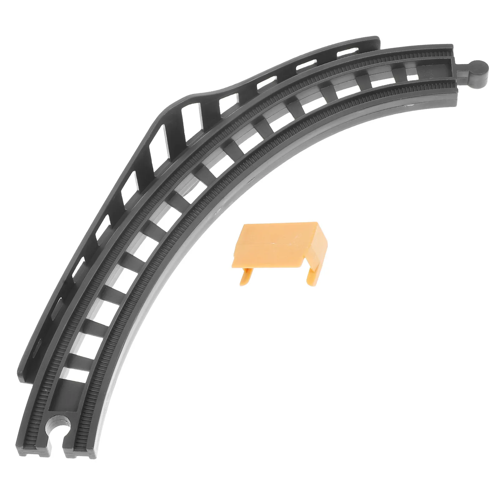 

Plastic Curved Train Track Replacement Part Railway Rail Expansion Kit Railroad Track Accessory for Kids Playset