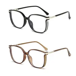 Women Reading Glasses Oversized Frame Bling Diamonds Anti-blue Light Readers Metal Frame Presbyopia Men Eyeglasses +100 to +400
