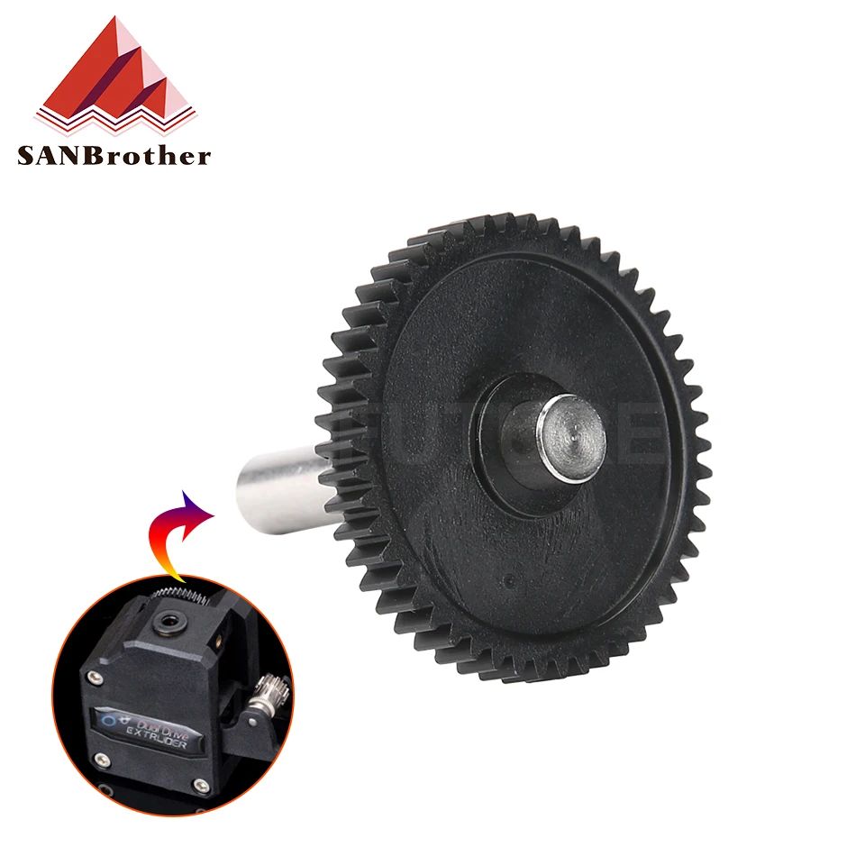 

DDB EXTRUDER SHAFT ASSEMBLY GEAR Single and Dualdirect extruders Including setscrew for primary 1.75/5.0 drivgear