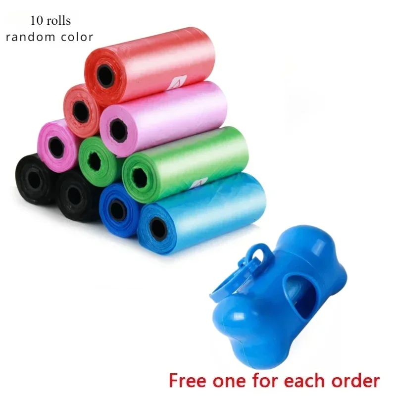 Pet Poop Bag Solid Color Printed Pet Garbage Bag Cleaning Poop Bag Walking Dog Portable Toilet Bag Dog Supplies Poop Bag Set image 5