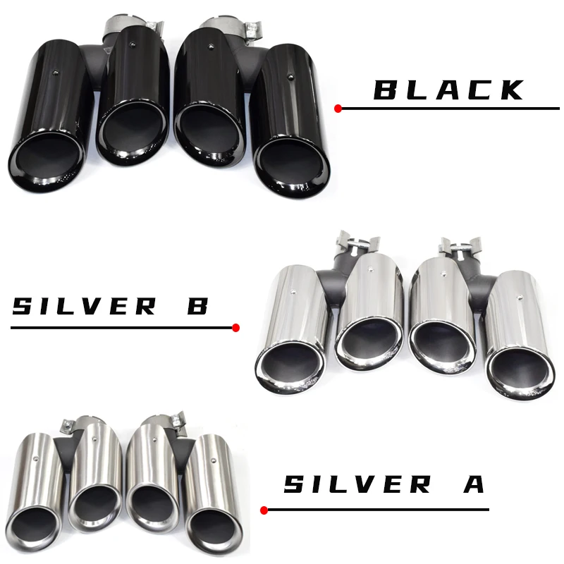 2pcs/lot Car Exhaust Tip For Porsche Macan 2.0t 2014-2018 Quad Muffler Tip Exhaust System Nozzle Tailpipe