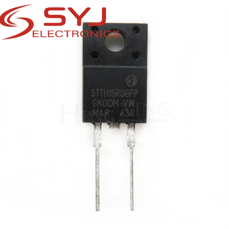 10pcs/lot STTH15R06FP STTH15R06 TO-220F-2 600V 15A In Stock