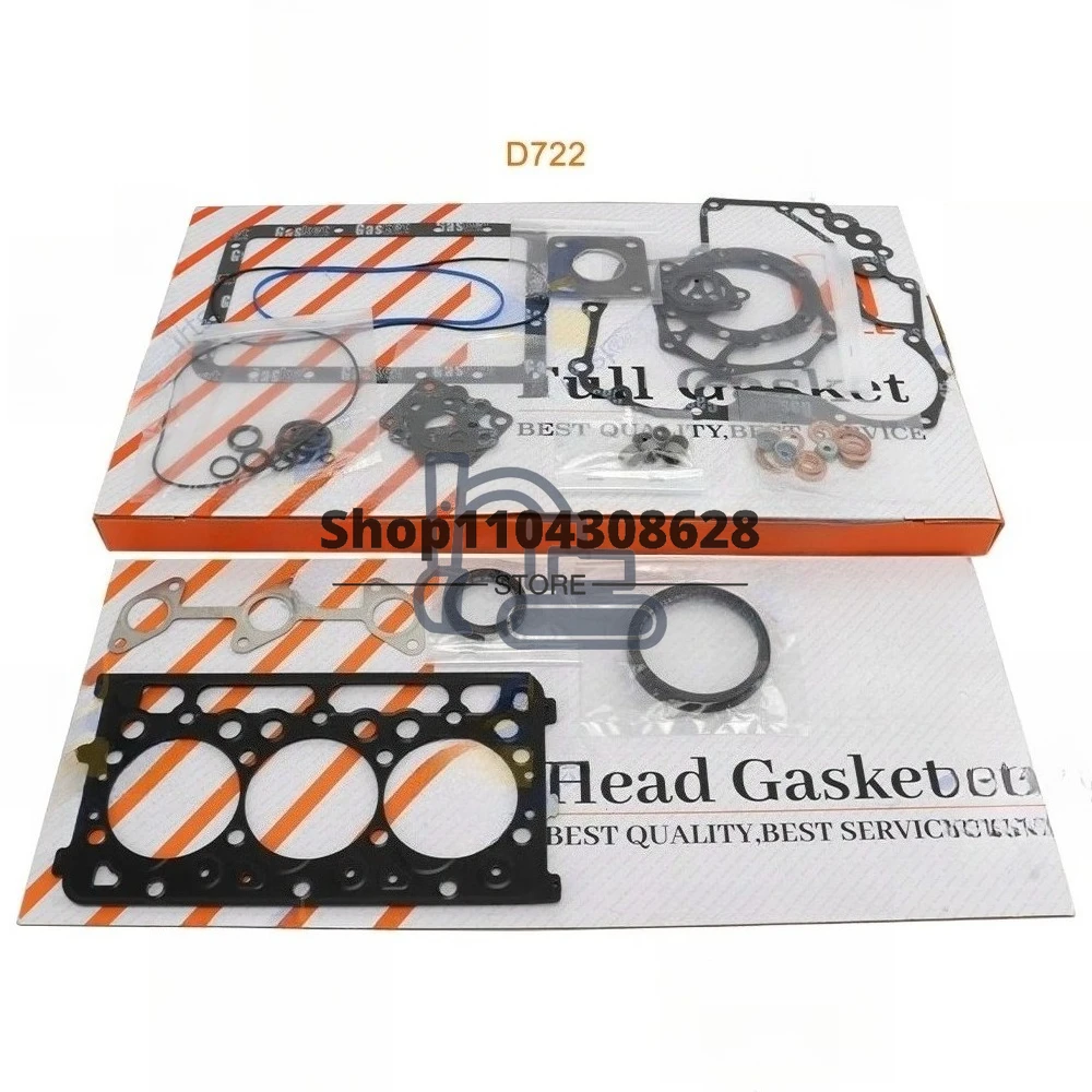 16851-21114 D722 Overhaul Rebuild Kit For Kubota Piston Rings Bearing Full Gasket Set Engine Parts D722EBH D722E