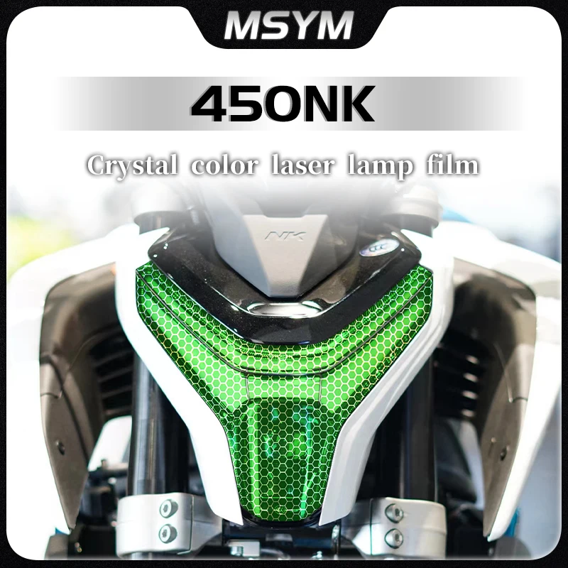 Motorcycle Film Mounted Headlight Tail Light Honeycomb Laser Film Decal Transparent Accessories For CFMOTO 450NK NK450 450nk