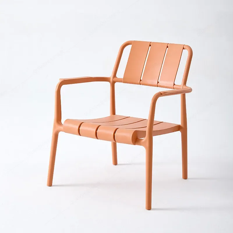 Stackable Plastic Chair, INS Style Lightweight Lounge Chair with UV Protection, Multi-Color Outdoor & Indoor Seating for Beach