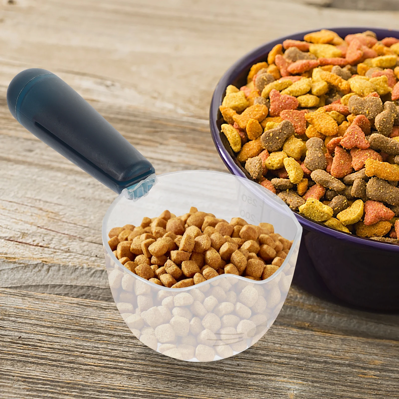 

Dog Food Scoop with Measuring Cup Transparent Scale Markings for Accurate Portion Control Multi-Functional Feeding Tool for Pets