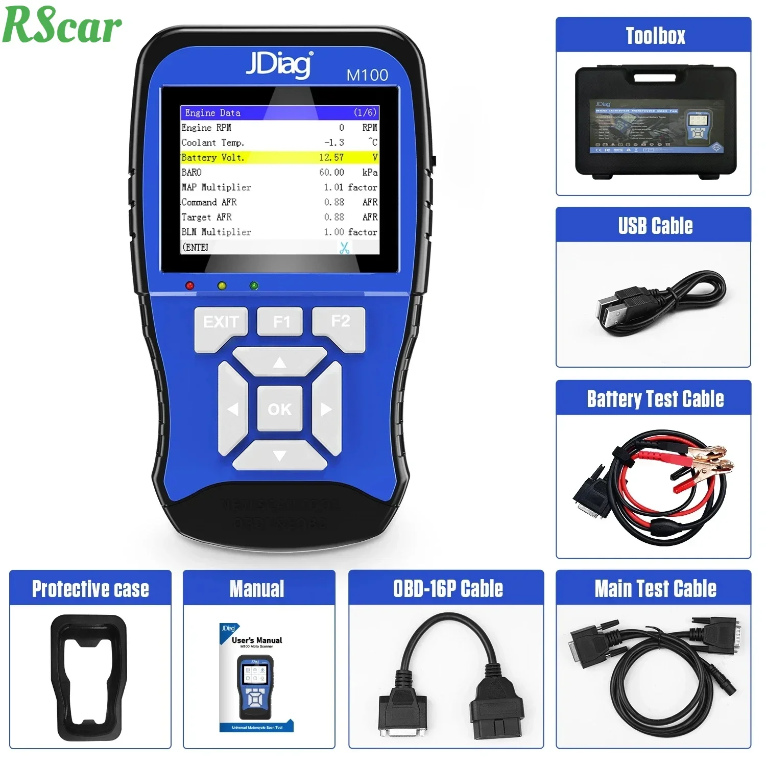 NEW M100 Motorcycle OBD2 Scanner Diagnostic Motorbike Moto Scan Code Reader for KTM/Honda/Yamaha/Kawasaki/BMW Test Equipment accurate manufacturer price urine test strip reader w 200b semi automatic urine analyzer